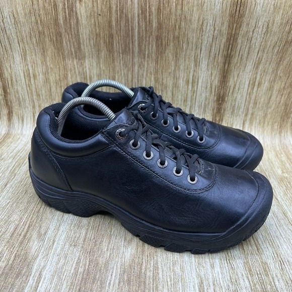 Keen Utility PTC Dress Oxford Men's 10 Black Leather Food Service Shoes 1006981 - Picture 1 of 10